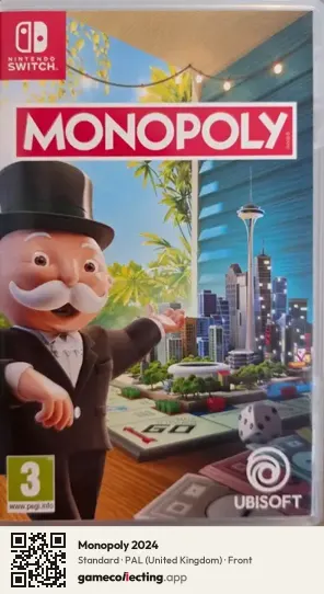 Monopoly 2024 Nintendo Switch, United Kingdom box front