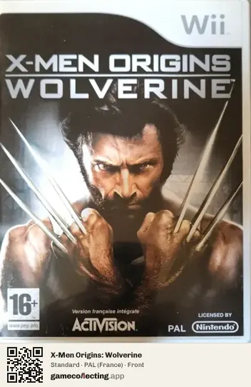 X-Men Origins: Wolverine Nintendo Wii, France box front