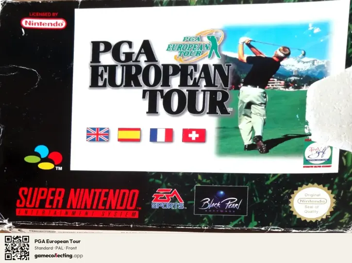 PGA European Tour Super Nintendo Entertainment System, PAL box front