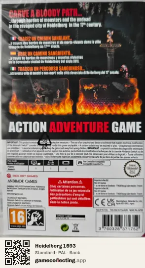 Heidelberg 1693 Nintendo Switch, PAL box back