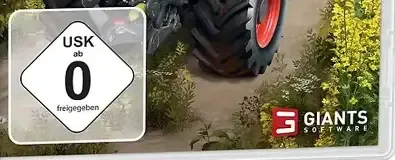 Farming Simulator 23, the USK square on its front