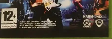 Rock Band 2, the PEGI square on its front