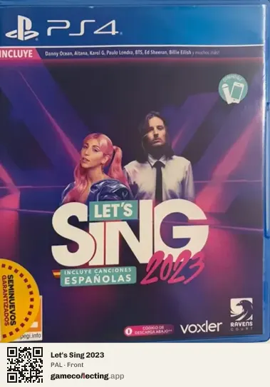 Let's Sing 2023 PlayStation 4, PAL box front