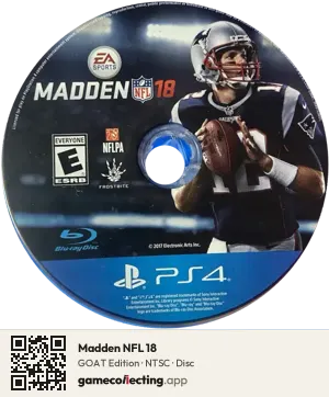 Madden NFL 18 PlayStation 4, NTSC disc