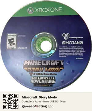 Minecraft: Story Mode Xbox One, NTSC disc