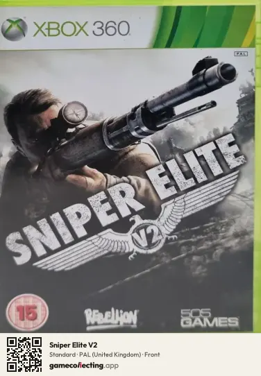 Sniper Elite V2 Xbox 360, United Kingdom box front