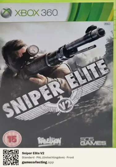 Sniper Elite V2 Xbox 360, United Kingdom box front