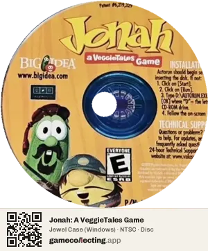 Jonah: A VeggieTales Game Computer, NTSC disc