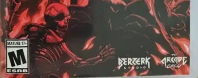 Infernax, the ESRB box on its front