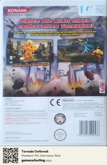 Tornado Outbreak Nintendo Wii, Germany box back
