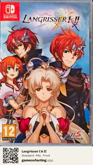 Langrisser I & II Nintendo Switch, PAL box front