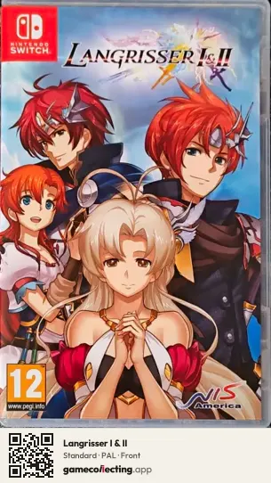 Langrisser I & II Nintendo Switch, PAL box front