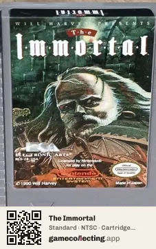 The Immortal Nintendo Entertainment System, NTSC cartridge label