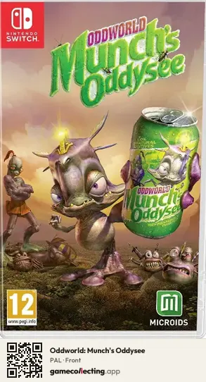 Oddworld: Munch's Oddysee Nintendo Switch, PAL box front