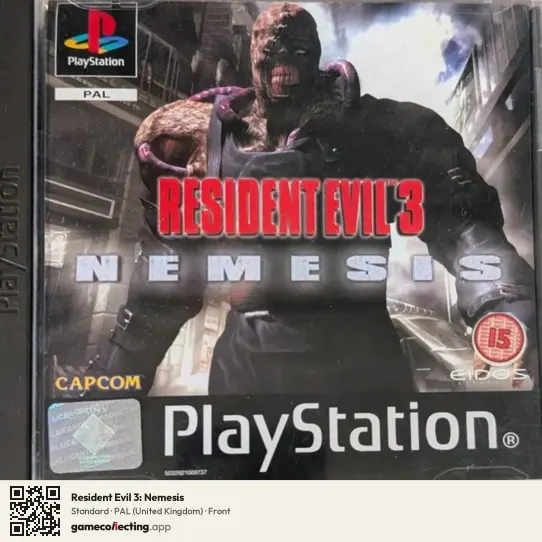 Resident Evil 3: Nemesis PlayStation, United Kingdom box front