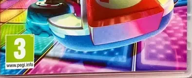 Mario Kart 8 Deluxe, the PEGI square on its front