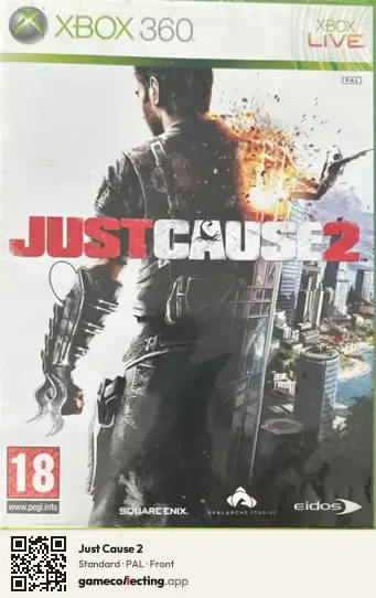 Just Cause 2 Xbox 360, PAL box front