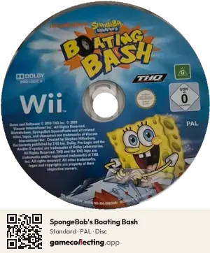 SpongeBob's Boating Bash Nintendo Wii, PAL disc