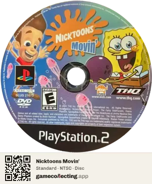 Nicktoons Movin' PlayStation 2, NTSC disc