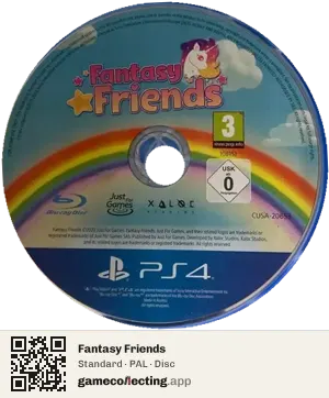 Fantasy Friends PlayStation 4, PAL disc