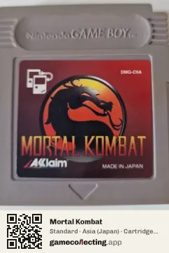 Mortal Kombat Game Boy, Asia cartridge label