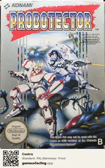 Contra Nintendo Entertainment System, Germany box front