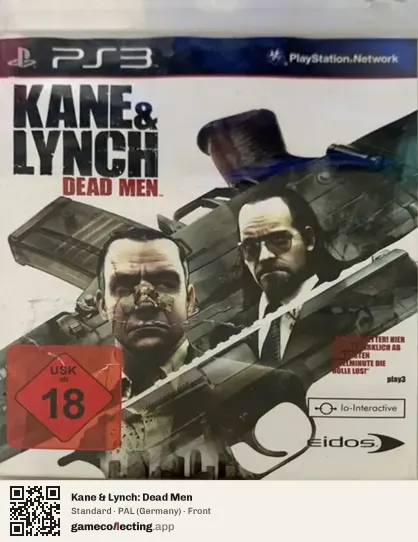 Kane & Lynch: Dead Men PlayStation 3, Germany box front