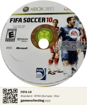 FIFA 10 Xbox 360, NTSC disc