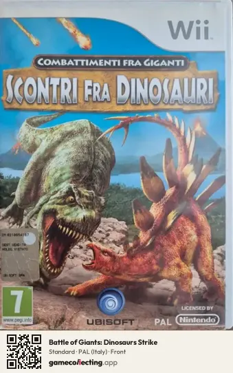 Battle of Giants: Dinosaurs Strike Nintendo Wii, Italy box front
