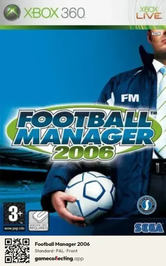 Football Manager 2006 Xbox 360, PAL box front