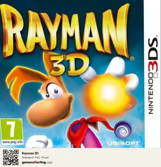 Rayman 3D Nintendo 3DS, PAL box front