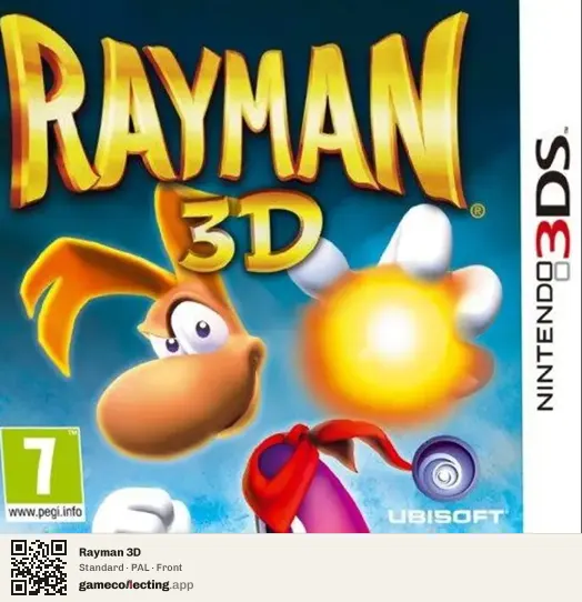 Rayman 3D Nintendo 3DS, PAL box front