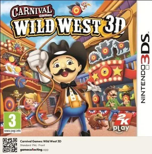 Carnival Games: Wild West 3D Nintendo 3DS, PAL box front