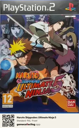 Naruto Shippuden: Ultimate Ninja 5 PlayStation 2, PAL box front
