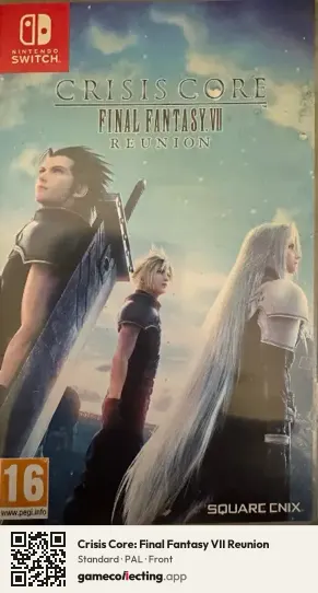 Crisis Core: Final Fantasy VII Reunion Nintendo Switch, PAL box front