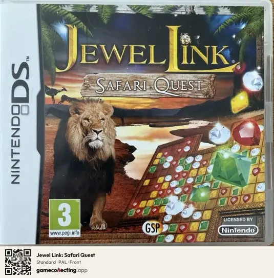 Jewel Link: Safari Quest Nintendo DS, PAL box front
