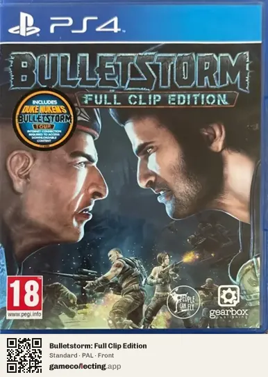 Bulletstorm: Full Clip Edition PlayStation 4, PAL box front