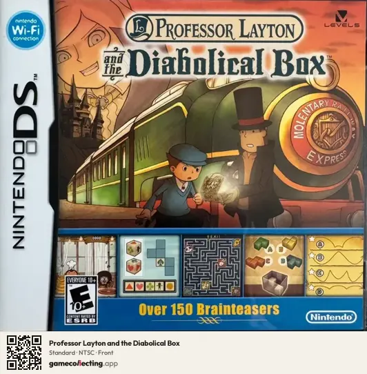 Professor Layton and the Diabolical Box Nintendo DS, NTSC box front