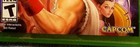 Street Fighter 30th Anniversary Collection, the ESRB box on its front