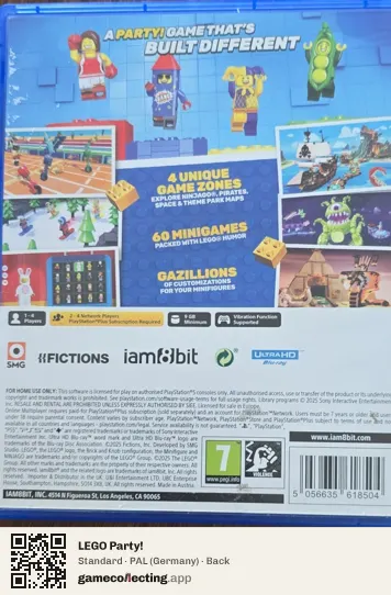 LEGO Party! PlayStation 5, Germany box back