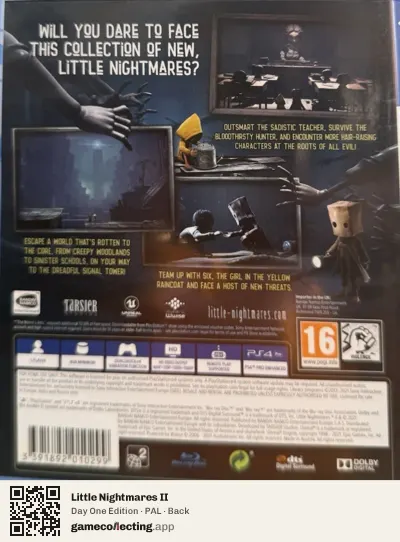 Little Nightmares II PlayStation 4, PAL box back