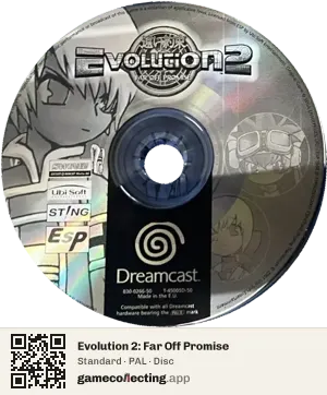 Evolution 2: Far Off Promise Sega Dreamcast, PAL disc