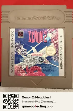 Xenon 2: Megablast Game Boy, PAL cartridge label