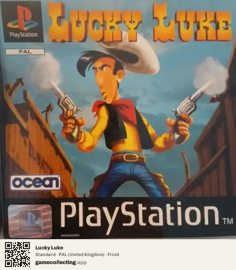 Lucky Luke PlayStation, United Kingdom box front