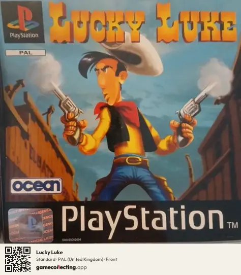 Lucky Luke PlayStation, United Kingdom box front