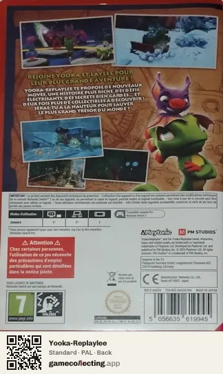 Yooka-Replaylee Nintendo Switch 2, PAL box back