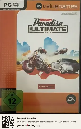 Burnout Paradise Computer, Germany box front