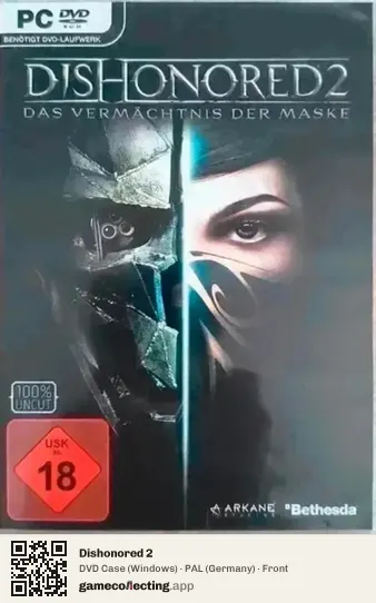 Dishonored 2 Computer, Germany box front