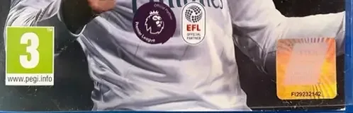 FIFA 18, the PEGI square on its front
