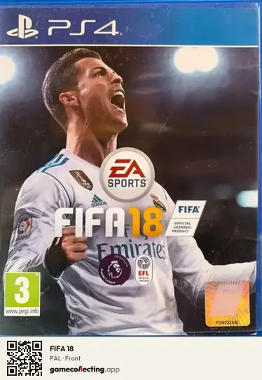 FIFA 18 PlayStation 4, PAL box front